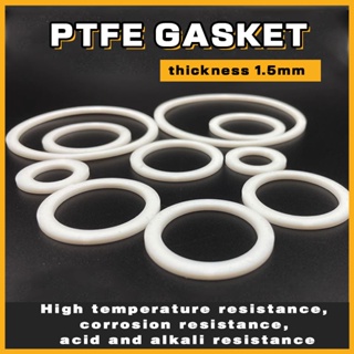 PTFE เทฟลอนปะเก็น F4 ยึดแหวนหนา 1.5mm, OD 28-100 มม. เทฟลอนปะเก็นแผ่นแบน