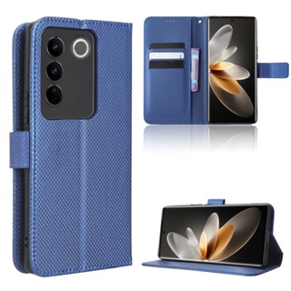 VIVO V27 5G Case Holder Stand Case VIVO V27 Pro เคส เคสฝาพับ Wallet PU Leather Back Cover