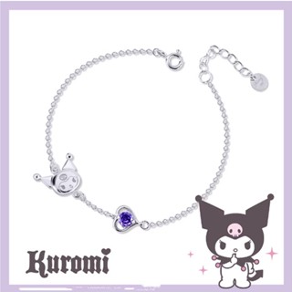 Kawaii Sanrio สร้อยคอเงิน 925 จี้การ์ตูนคุโรมิน่ารัก เครื่องประดับ สําหรับเด็กผู้หญิง ของขวัญวันเกิด