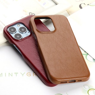 เคสโทรศัพท์มือถือหนัง เคลือบแว็กซ์น้ํามัน สไตล์เรโทร สําหรับ iPhone 12 11 Pro Max XR X XS