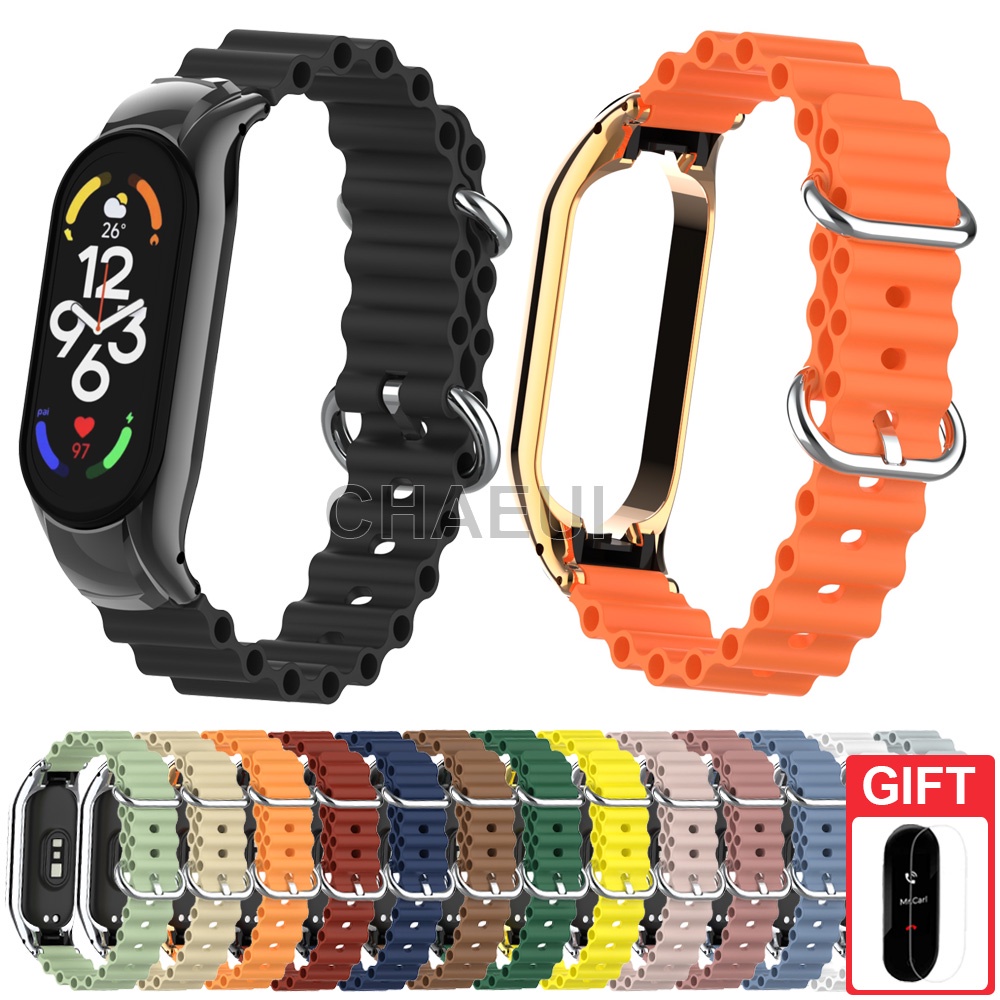 สายรัดซิลิโคนเปลี่ยนห่วงสําหรับ Xiaomi Smart Band 10 9 8 7 / Mi Band 6 5 4 3