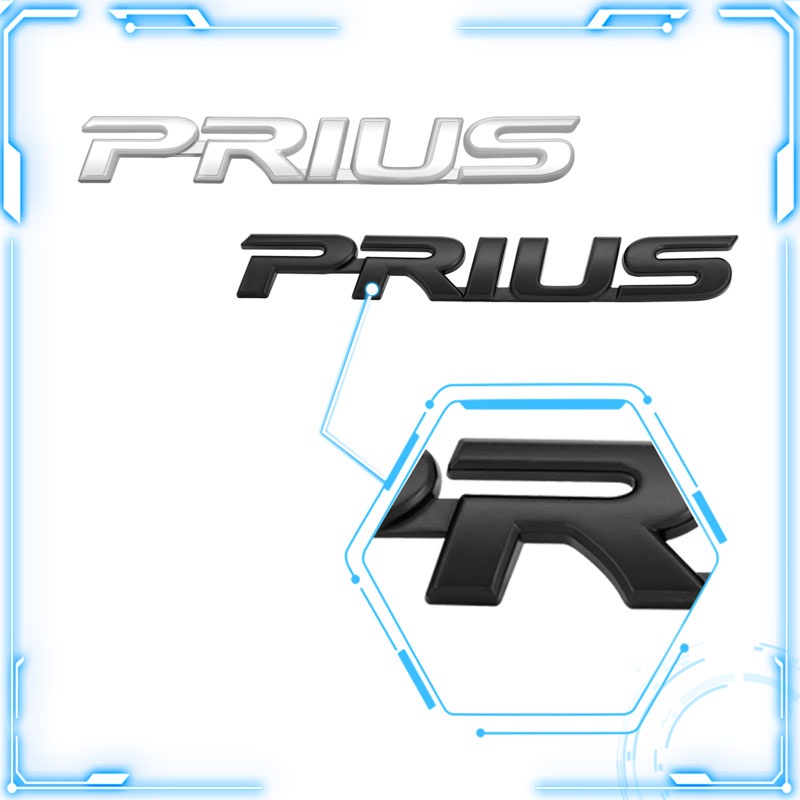สติกเกอร์โลโก้ตัวอักษรโลหะ ติดด้านหลังรถยนต์ อุปกรณ์เสริม สําหรับ Toyota Prius Corolla Rav4 Yaris Chr Hilux