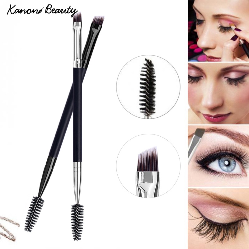 Double-headed Eyelash Brush Eyebrow Comb Eyebrow Brush แปรงแต่งหน้ามืออาชีพสําหรับ Eye Brow Eyelash Extension Make Up เครื่องมือ