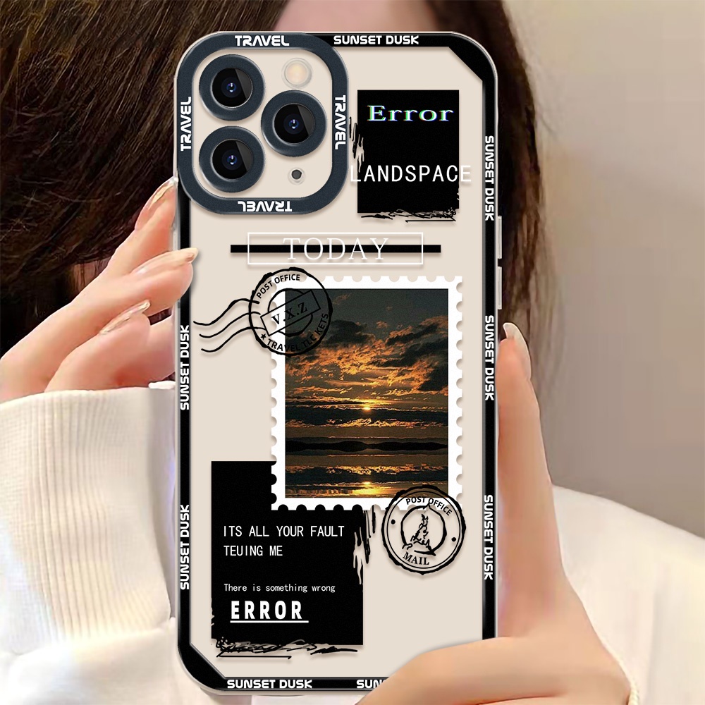 ฉลากศิลปะ ป้องกันเลนส์ เคสโทรศัพท์ for iPhone 13 11 12 14 15 Pro Max 7 8 Plus SE 2022 2022 Xr X Xs กรณี จิตรกรรม ปกหลัง