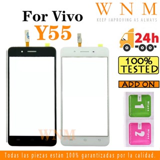 สําหรับ Vivo Y55 Y55S แผงหน้าจอสัมผัส LCD Digitizer เซ็นเซอร์กระจกด้านนอก แผงกระจกด้านหน้า (ไม่มี LCD)