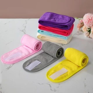 ผู้หญิงปรับสปาใบหน้าคาดศีรษะอาบน้ําแต่งหน้าผมวง ชม. หูฟัง สําหรับล้างหน้าผ้าขนหนูนุ่มผมแต่งอุปกรณ์