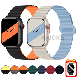 สร้อยข้อมือสายรัดซิลิโคนสําหรับ iWatch Series 11/10/9/8/7/6/SE/5/4/3/Ultra 2 49mm 46mm 45mm 41mm 44mm 40mm 42mm 38mm