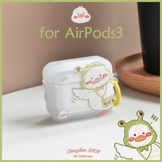 เคสหูฟัง ลายกบ เป็ดน่ารัก พร้อมสายสะพายไหล่ สําหรับ Airpods Pro2Gen 2023 AirPods3 AirPodsPro AirPods2gen