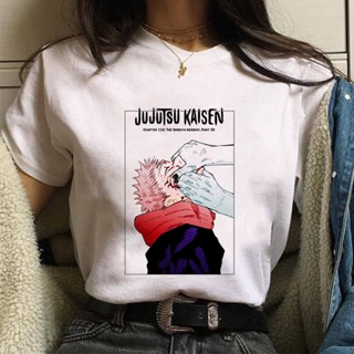 Japanese Anime Jujutsu Kaisen T Shirt Women 2021 Summer Ulzzang Tops Tees Yuji Itadori Graphic Women Cartoon T-shir_03