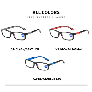 【พร้อมส่ง】 แว่นตาอ่านหนังสือ ทรงสี่เหลี่ยมผืนผ้า ป้องกันแสงสีฟ้า สําหรับสายตายาว 1.00–4.00 ผู้สูงอายุ