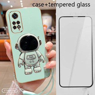 เคสโทรศัพท์มือถือกระจกนิรภัย แบบนิ่ม ลาย 3d พร้อมสายคล้อง สําหรับ xiaomi redmi note 11 11s 10 10s pro note11 note11s note10 note10s note10pro note11pro