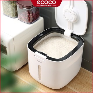 Ecoco Rice Dispenser 5KG 10KG Sealed Rice Storage Box with Measuring Cup E2005