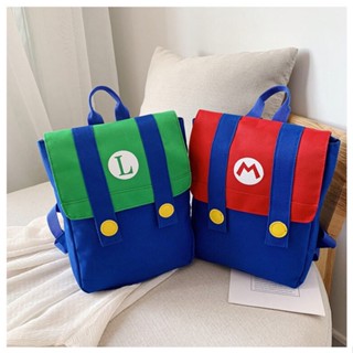 Super Mario Bros. Backpack Children Bag Luigi Yoshi Princess Character Little Monster School Toy Gifts XUVD