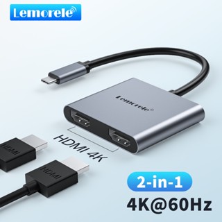 Lemorele USB C-to-HDMI อะแดปเตอร์ 4K@60Hz C-Type Converter สำหรับ MacBook/MacBook Pro M1, Chromebook Pixel, XPS 15/14, Surface GO, Samsung Galaxy ฯลฯ