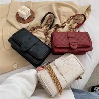 Sling Bag for Women Leather Crossbody Bags Ladies Trending Korean Fashion Chain Bag Shoulder Handbag