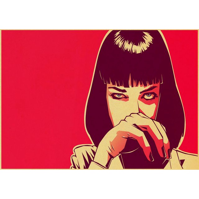 โปสเตอร์กระดาษคราฟท์ ลายภาพยนตร์คลาสสิค สไตล์วินเทจ สําหรับตกแต่งผนัง บาร์ คาเฟ่ - รูปที่ 7