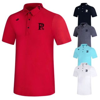 Pg GOLF เสื้อยืดโปโล แขนสั้น แบบแห้งเร็ว ระบายอากาศ สําหรับผู้ชาย T2341