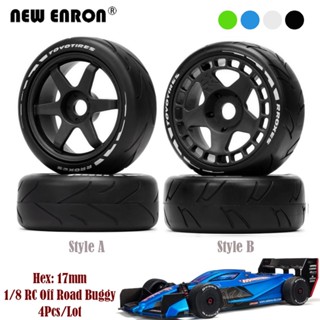 4Pc 105mm RC รถออฟโรดล้อพลาสติกขอบ 17 มม. ยางหกเหลี่ยมสำหรับ 1/8 RC รถออฟโรด RC Offroad Buggy ARRMA Traxxas Redcat Team Losi Kyosho VRX HPI WR8 HSP Hobao