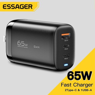 Essager อุปกรณ์ชาร์จเร็ว 65W US EU UK QC 3.0 PD3.0 Type C สําหรับ Samsung Huawei