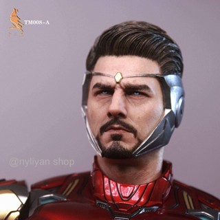 1/6 TM008B Iron Man Tom Cruise Head Sculpt สําหรับของเล่นฟิกเกอร์ผู้ชาย 12 นิ้ว