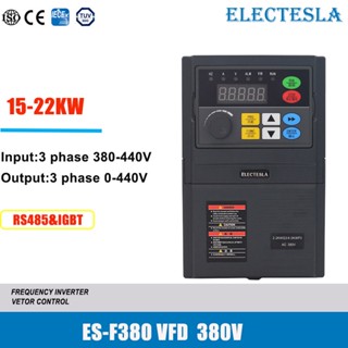 ตัวแปลงมอเตอร์หมุน 15KW 22KW VFD 380V พร้อม IGBT 20hp RS485 VFD