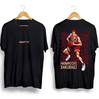 【ใหม่】เสื้อยืดแขนสั้นลําลอง ทรงหลวม พิมพ์ลายอนิเมะ SLAM DUNK Hanamichi Sakuragi พลัสไซซ์ แฟชั่นสําหรับผู้ชาย และผู้หญิง