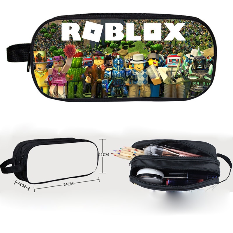 คุณภาพสูงการ์ตูน Roblox Steve กระเป๋าดินสอเด็ก Back to School Supplies เครื่องเขียนเด็กดินสอกระเป๋าผู้หญิงกระเป๋าเครื่องสําอาง