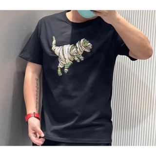 Summer new Coach loose short-sleeved T-shirt cotton breathable printing half-sleeve dinosaur men and women round ne_02