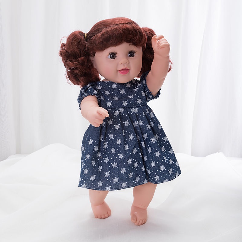 ตุ๊กตาของเล่น ตุ๊กตาจําลอง เด็กทารก ซิลิโคนนิ่ม พูดตาม ตุ๊กตาอัจฉริยะ เด็กผู้หญิง นอนหลับ ตุ๊กตาปลอม