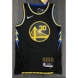 เสื้อกีฬาแขนสั้น ลายทีม nba jersey Golden State Warriors No. 2022 เสื้อกีฬาบาสเก็ตบอล สีดํา 30 ชิ้น