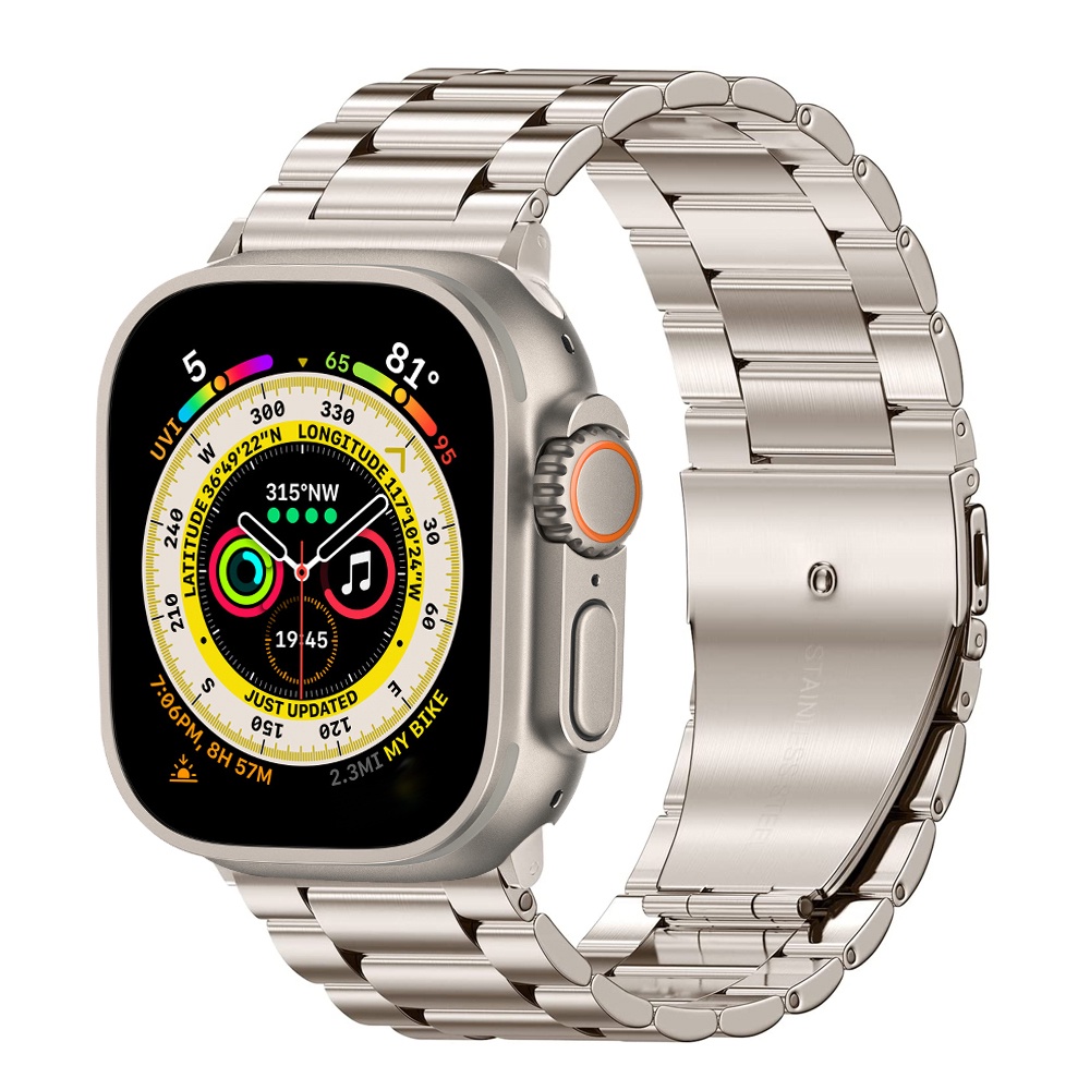 สายนาฬิกา applewatch สายสแตนเลสสำหรับ Apple Watch Ultra Band 49mm smart watch สร้อยข้อมือโลหะ iwatch 7 6 5 4 3 SE 8 45mm