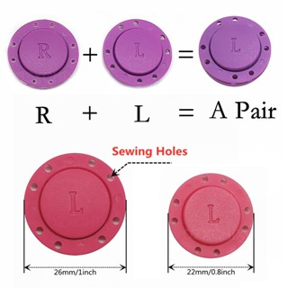 กระดุมแม่เหล็ก แบบซ่อน แฮนด์เมด สําหรับเย็บผ้า แจ็กเก็ต 4 คู่