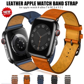 Correa สายนาฬิกาข้อมือหนังแท้ สําหรับ Apple Watch 8 Ultra 49 มม. 41 มม. 45 มม. iWatch 7 SE 6 5 4 3 2 44 มม. 40 มม. 42 มม. 38 มม.