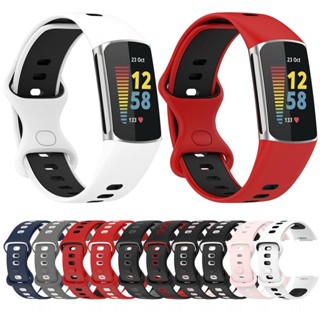 สายนาฬิกาข้อมือ ซิลิโคนนิ่ม แบบเปลี่ยน สําหรับ FitBit Charge 5 Smart Watch 5