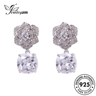 Jewelrypalace ต่างหูสตั๊ด เงิน 925 ลายดอกคามิเลีย ประดับเพชร สําหรับผู้หญิง Moissanite E1017
