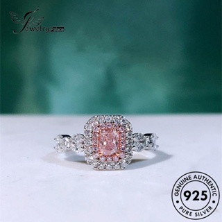 Jewelrypalace แหวนเงิน 925 ประดับเพชรคริสตัล ทรงสี่เหลี่ยม สีชมพู สําหรับผู้หญิง R544