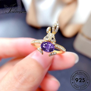 Jewelrypalace สร้อยคอเงิน 925 จี้รูปกระต่ายอเมทิสต์น่ารัก สําหรับผู้หญิง S136