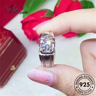 Jewelrypalace แหวนเงิน 925 R599 ประดับเพชรโมอิส แฟชั่น สําหรับผู้ชาย