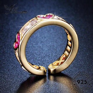 Jewelrypalace แหวนเงิน 925 ประดับเพชรคริสตัล สีชมพู สําหรับผู้หญิง R54