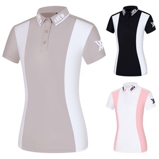 Anew GOLF เสื้อยืดทรงโปโล แขนสั้น ระบายอากาศ แบบแห้งเร็ว แฟชั่นสําหรับผู้หญิง T23117