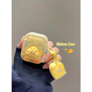 เคสหูฟังบลูทูธไร้สาย ลายชีสน่ารัก สําหรับ Airpods 2 3