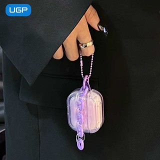 เคสหูฟังบลูทูธไร้สาย ซิลิโคนนิ่ม ไล่โทนสีม่วง ไฮเอนด์ สําหรับ airpods 3 3 pro 2nd 2 pro