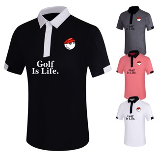 Malban GOLF เสื้อยืดลําลอง แขนสั้น ระบายอากาศ แห้งเร็ว เหมาะกับการเล่นกีฬากอล์ฟ แฟชั่นฤดูร้อน สําหรับผู้ชาย T2384