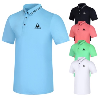 Le Coq Sportif GOLF เสื้อยืดแขนสั้นลําลอง ระบายอากาศ แบบแห้งเร็ว เหมาะกับฤดูใบไม้ผลิ และฤดูร้อน สําหรับผู้ชาย T2368