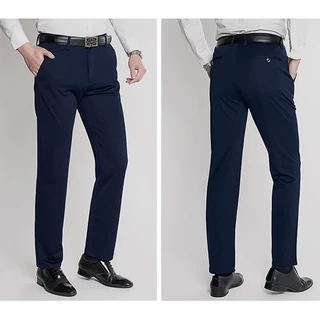 【Local Delivery】Ceo กางเกงผู ้ ชายธุรกิจกางเกงอย ่ างเป ็ นทางการ OfficeTrousers ตรงหลวมสีดํายาวกางเกงลําลองขนาดใหญ ่ 28-40