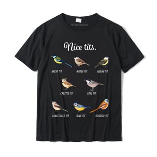 Funny Nice Tits Bird Watching Cute Gift T-Shirt T Shirts Dominant Funny Cotton Mens Tops Tees Casual