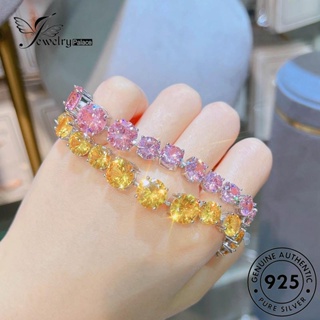 Jewelrypalace สร้อยข้อมือเงิน 925 ประดับเพชร หรูหรา สําหรับผู้หญิง B584