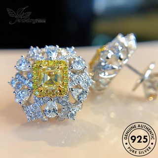 Jewelrypalace ต่างหูสตั๊ด เงิน 925 ทรงสี่เหลี่ยม สําหรับผู้หญิง E884