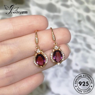 Jewelrypalace ต่างหูเงิน 925 ทรงวงรี สีทอง สําหรับผู้หญิง E1084