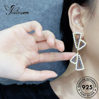 Jewelrypalace ต่างหูเงิน 925 ทรงสามเหลี่ยม ประดับมุก สีทอง สําหรับผู้หญิง E1087